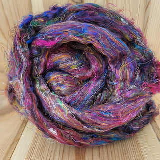 Roving - Pulled Sari Silk  (#5f)